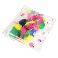 Pawstrip Soft Fleece sztuczna mysz zabawka dla kota s kolorowe piórka zabawne gry zabawki dla kotów Kitten interaktywna piłka zabawka dla kota kocimiętka 4